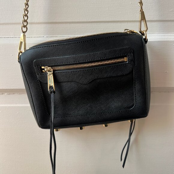 Rebecca Minkoff Black & Gold Purse - Picture 1 of 4